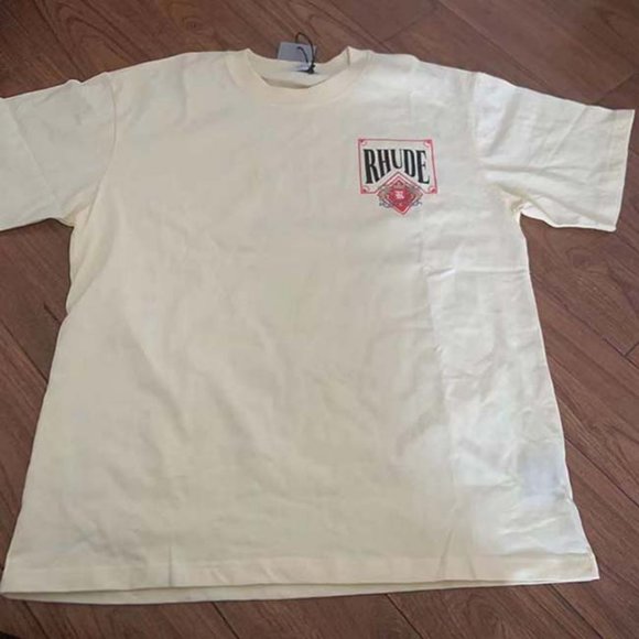 Rhude Other - Rhude Fashion Graphic Logo Cream Short Sleeve